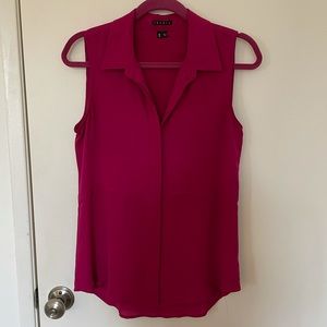 Theory button down silk shirt. Sz M